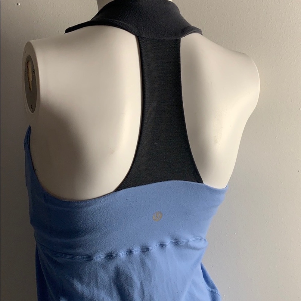 Lululemon Scoop Neck Tank Top Sz 6 Light Blue/Grey . - Picture 4 of 8
